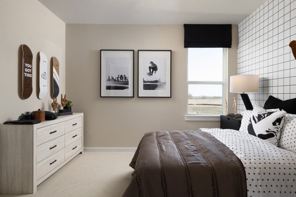 Furnished bedroom in energy-efficient home in the $300s near Austin 