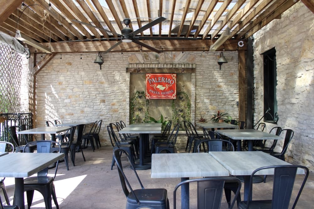An image of the patio. 