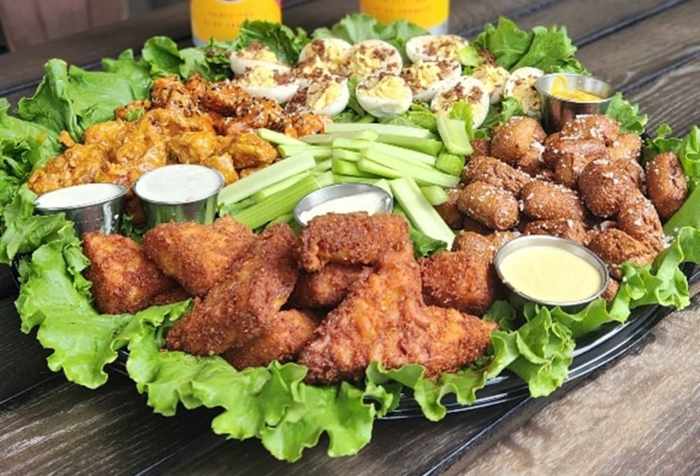 Wings and appetizer platter