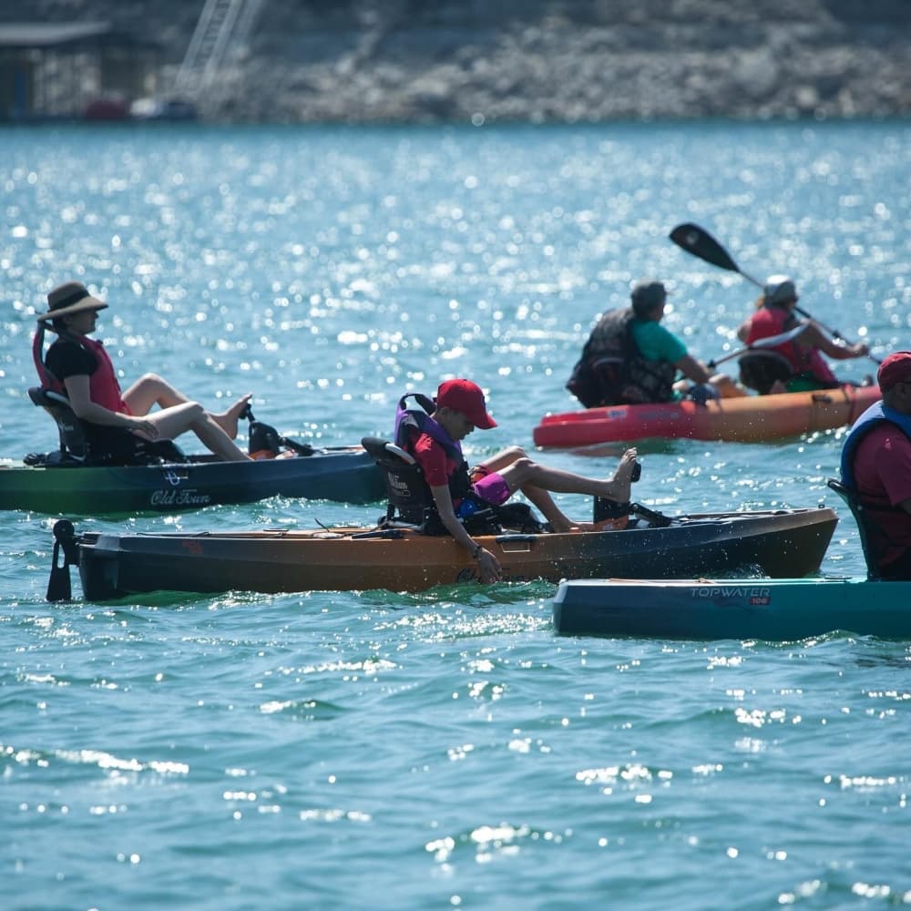 Pedal kayaks on Lake Travis