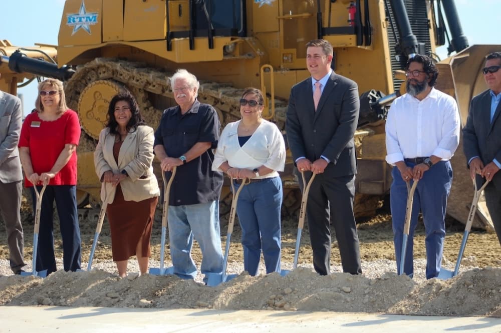Local officials celebrated the groundbreaking of New Braunfels Utilities new headquarters on April 23 at 5467 FM 482, New Braunfels. (Amira Van Leeuwen/Community) Impact