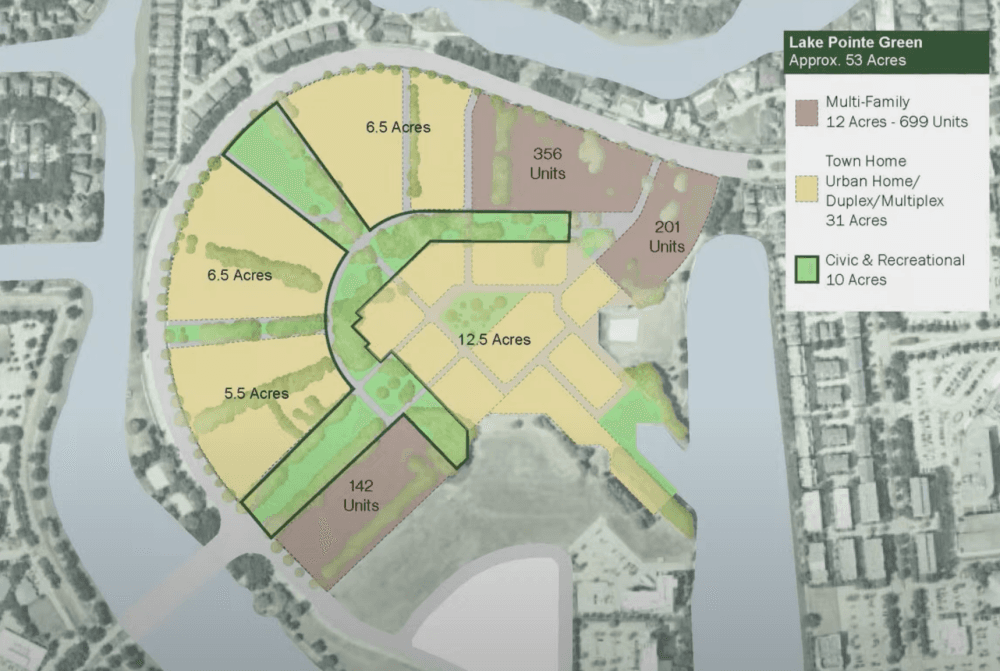 New developer proposes residential concept for Lake Pointe redevelopment