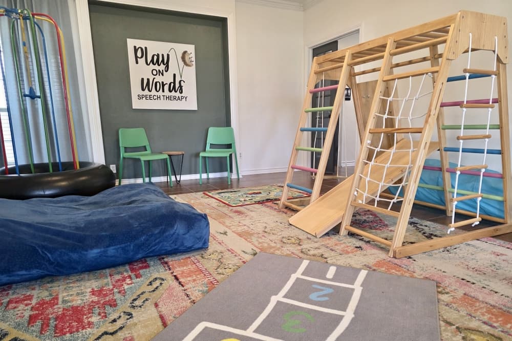 The clinic strives to build therapy around patient interests, whether that is focusing on topics of interest for adults or playing games, building puzzles or utilizing its sensory gym. 