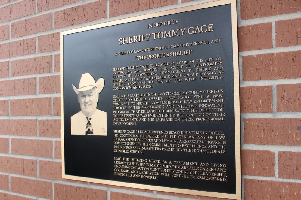 A dedication plaque was also mounted on the annex building. (Jessica Shorten/Community Impact)