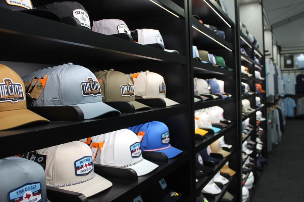 Image of PGA Tour hats at the PGA Tour Fan Shop store. 