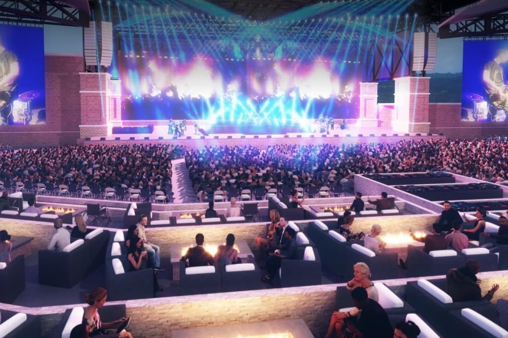 Rendering of the amphitheater interior, stage