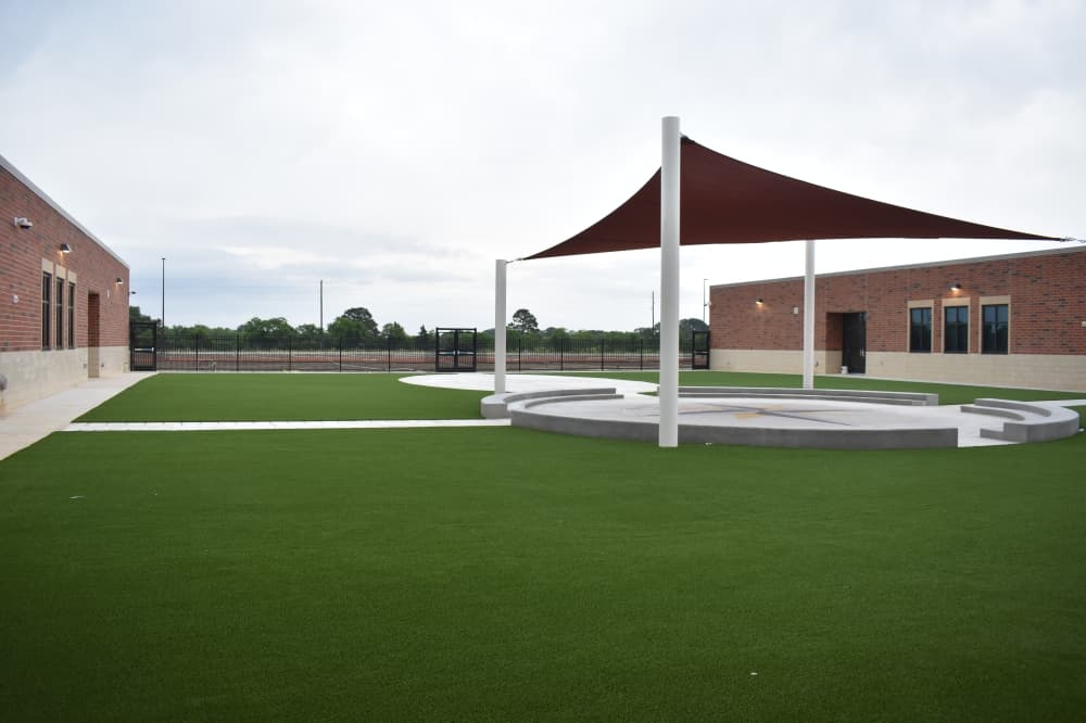 The new West Intermediate School will include a courtyard. (Community Impact/Julianna Washburn)
