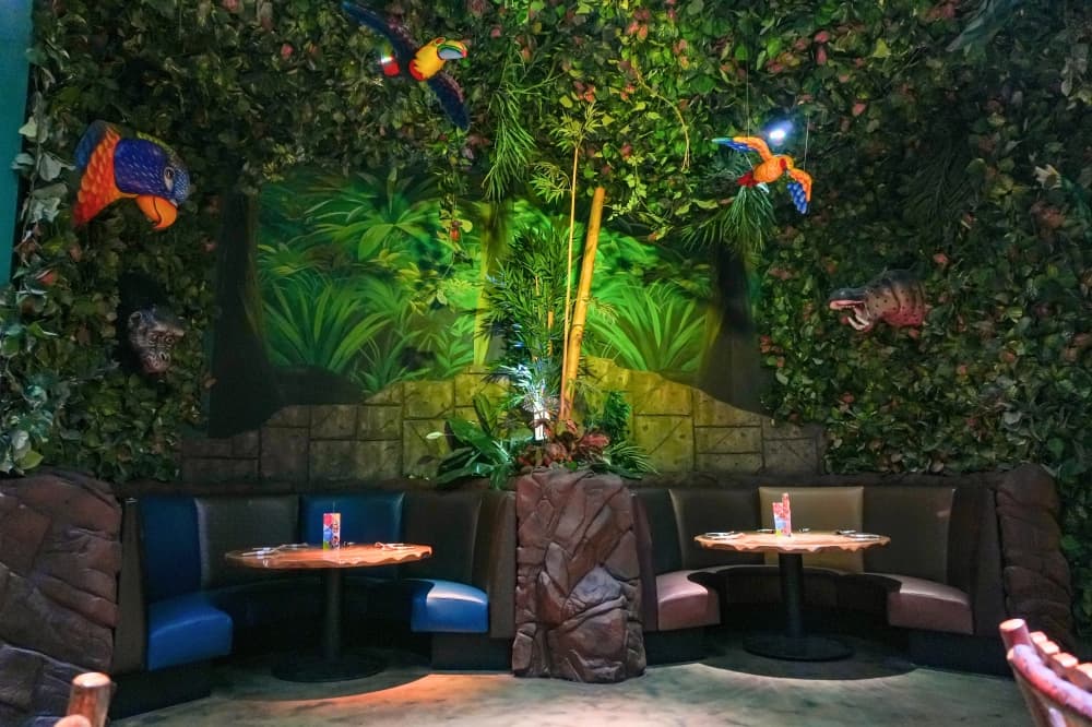 Booth seating was added during the 2025 renovations. (Courtesy Rainforest Cafe) 
