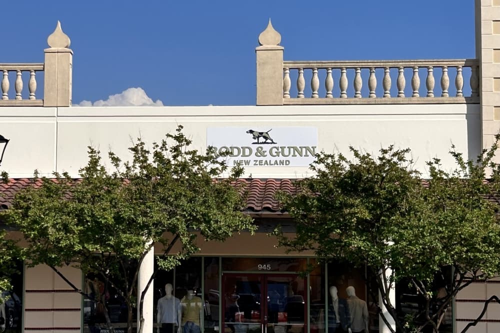 An exterior shot of Rodd & Gunn building