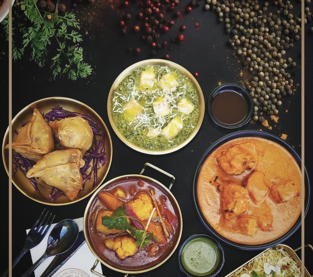 A picture of authentic Indian dishes served at Delhi6 Indian Kitchen in Highland Village.