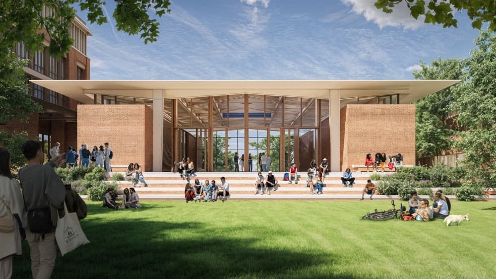 The facility's pavilion in a rendering.