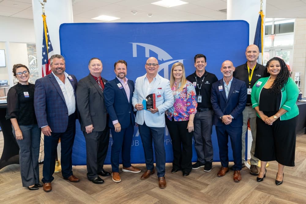 President and CEO Mark Linabury runs the Greater East Montgomery County Chamber with help from chamber staff and members of the chamber's board of directors. (Courtesy Greater East Montgomery County Chamber)