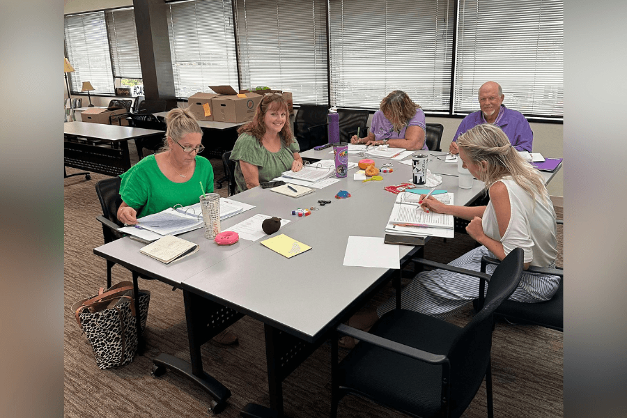 Future CASA advocates attend a volunteer training class to become a Court Appointed Special Advocates