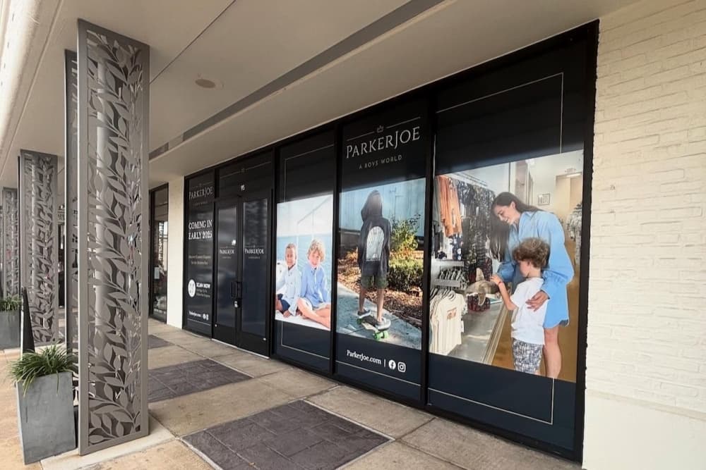 A photo of the store's exterior in Rice Village.