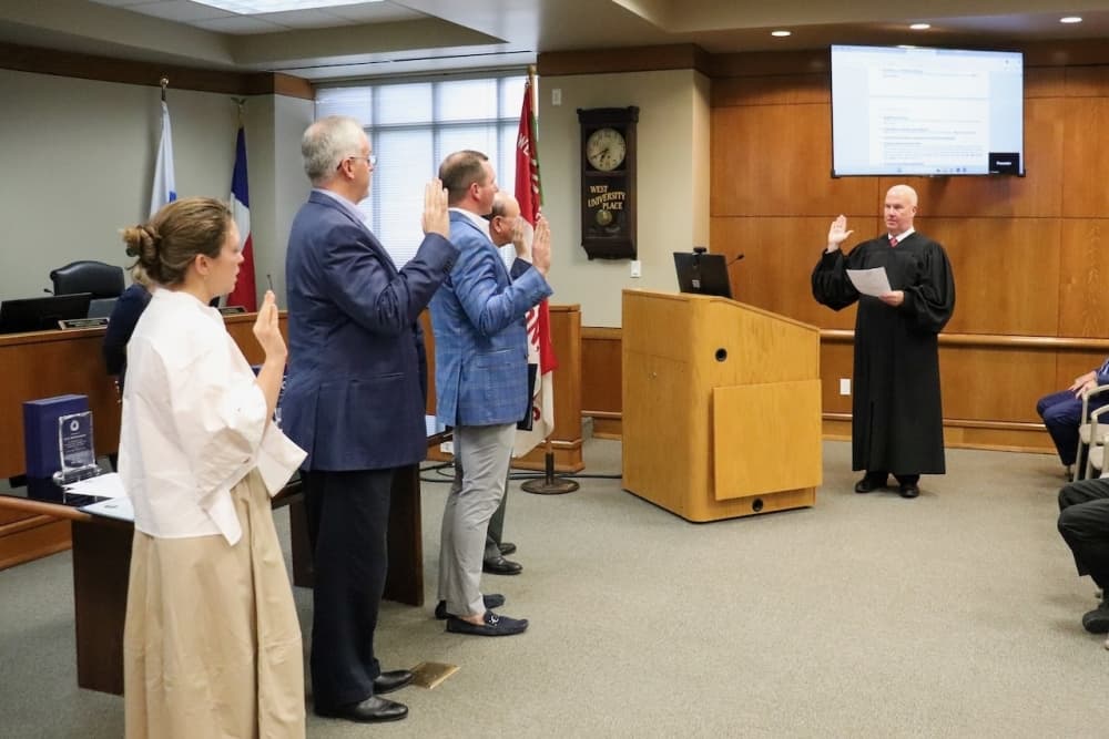 Newly elected West University Place City Council, mayor take oaths of office