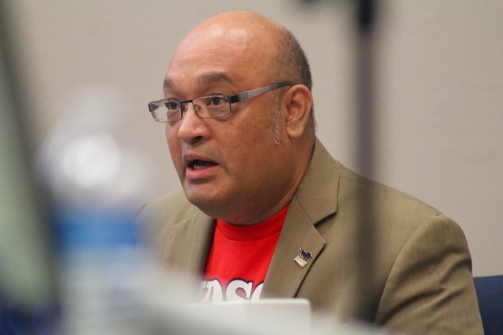 "There is still hope to pass the VATRE," JISD Trustee José Macias Jr. said during the May 21 special board meeting. (Amira Van Leeuwen/Community Impact)
