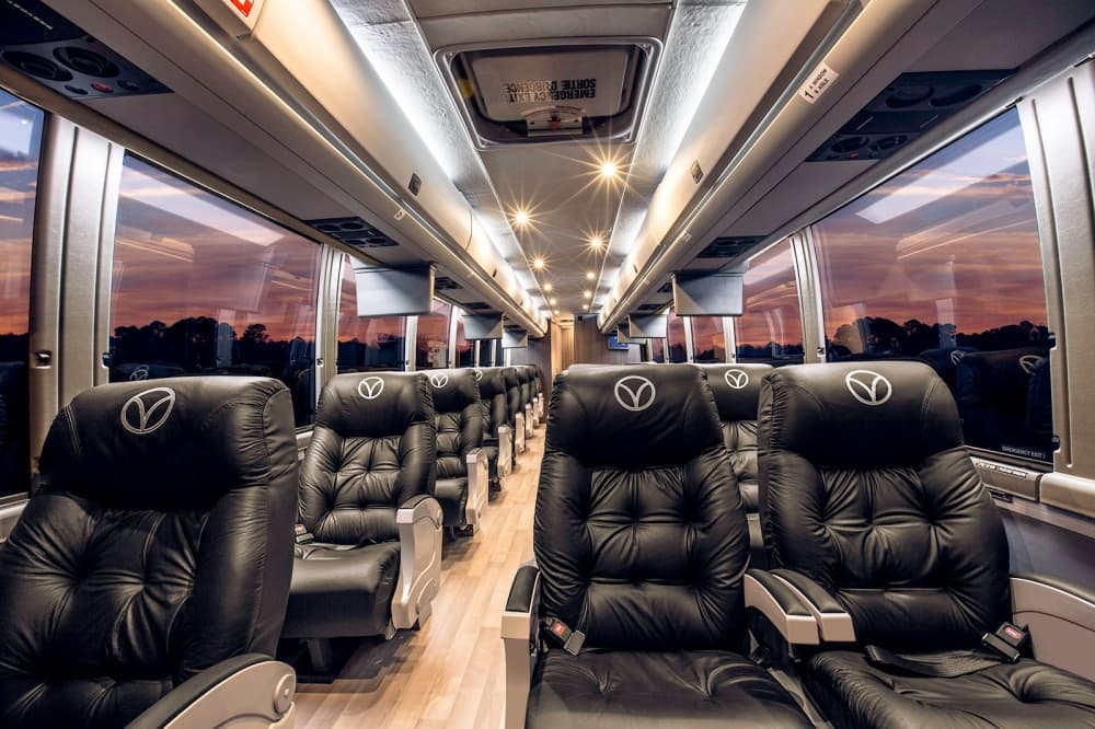 inside a bus