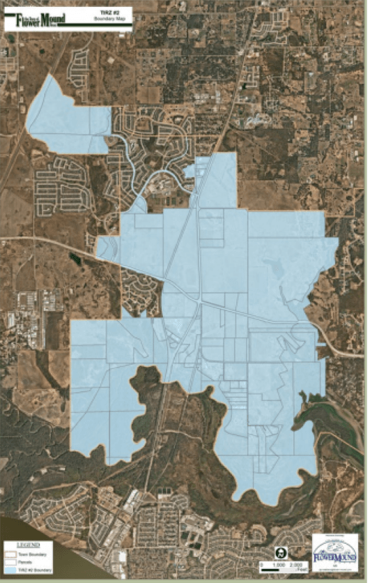 Flower Mound Tax Increment Reinvestment Zone No. 2 includes the future Furst Ranch development. 