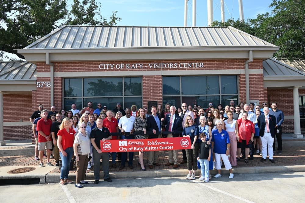 Katy officials hosted a ribbon cutting May 21 for the city's new visitors center. (Courtesy city of Katy)