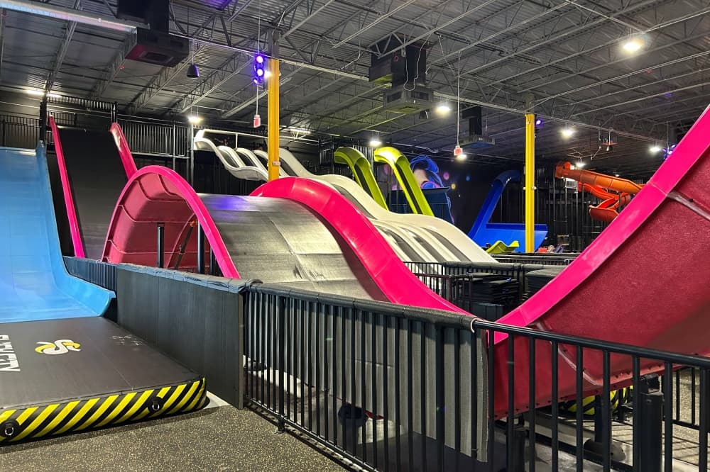 Variety of large indoor slides. 