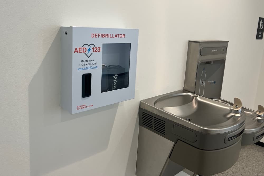 AED on a wall