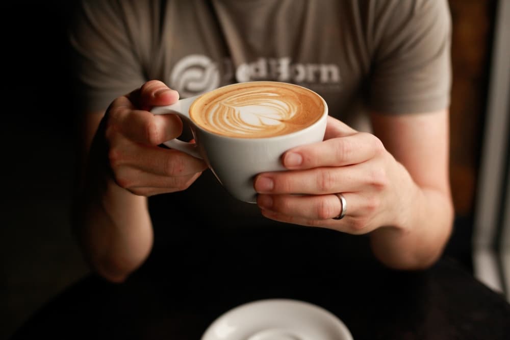 An image of a coffee offered at the business. 