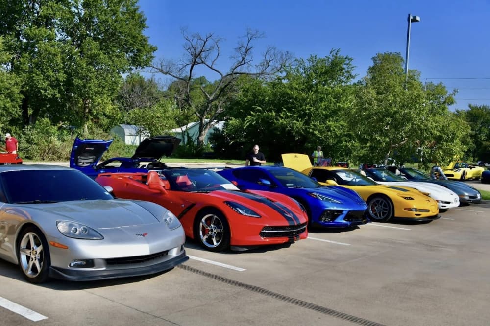 An image of corvettes. 