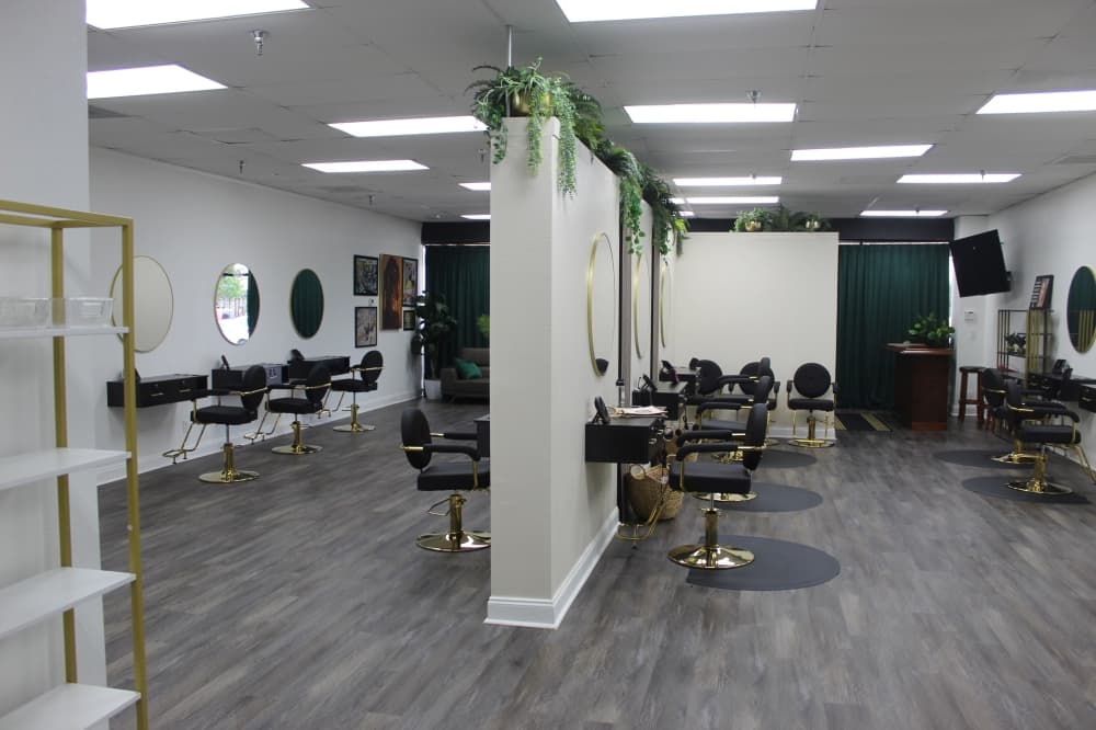 Image of salon expansion with stations. 