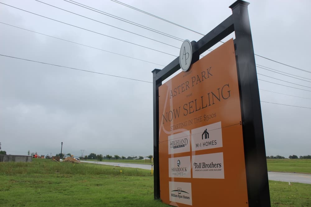 Aster Park is located north of Laud Howell Parkway on 467 acres and plans for more than 1,100 single-family homes. (Colby Farr/Community Impact)
