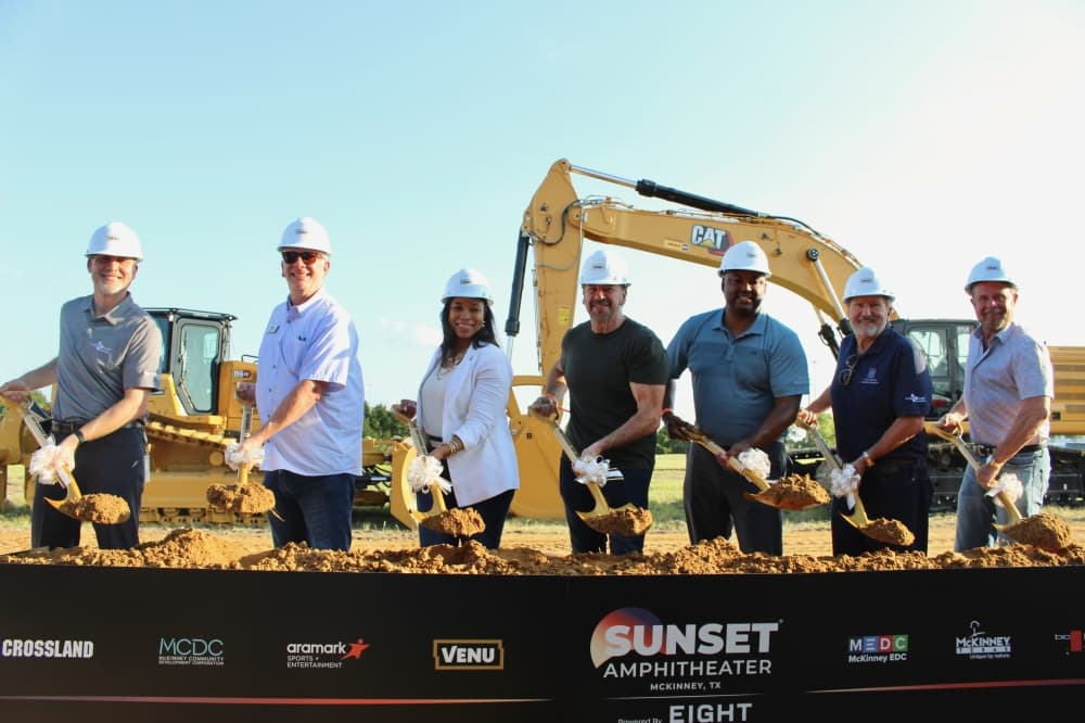 McKinney City Council members filled shovels with dirt 