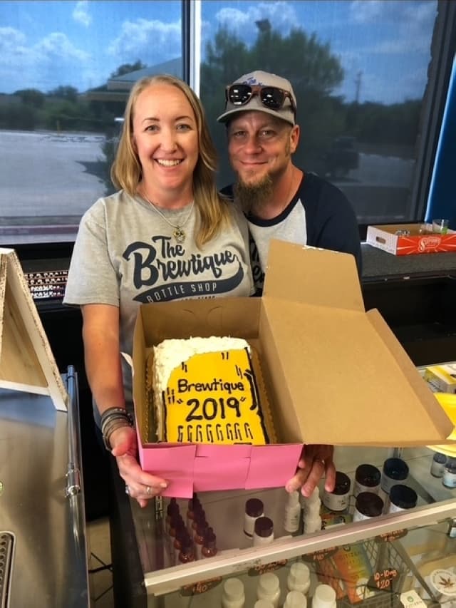 An image of the owner and his wife. 