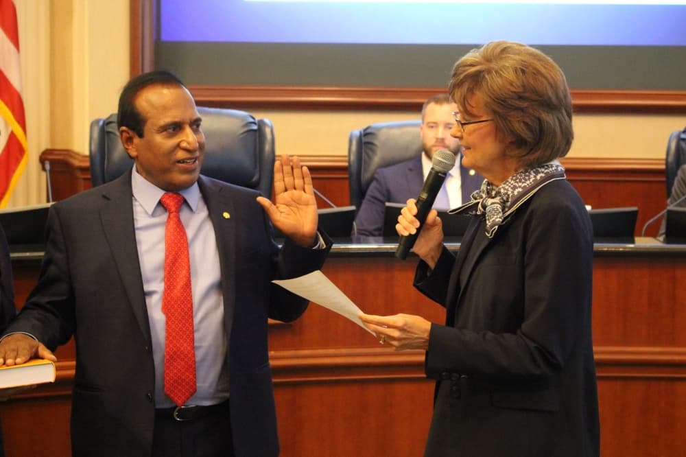 Sanjay Singhal was sworn in June 17 as City Council District 2. (Tomer Ronen/Community Impact)