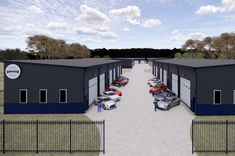 The Weekend Drive Garage community will allow residents to store automobiles in a secure, climate-controlled building. (Courtesy Weekend Drive Garage) 