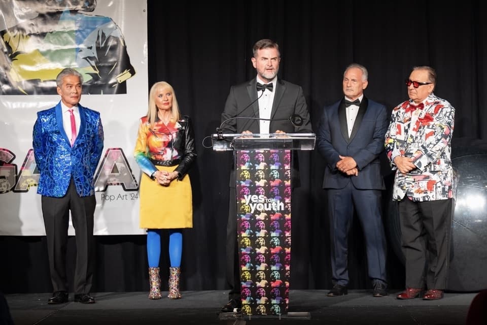 Gala members at podium