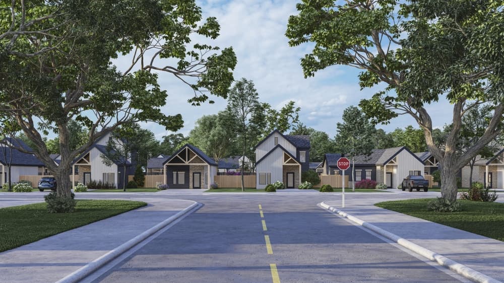 The nonprofit is working to complete its capital campaign for Marble Creek, which funds the infrastructure and housing construction. The goal is to build 200 homes in 10 years. (Rendering courtesy Habitat for Humanity Montgomery County)
