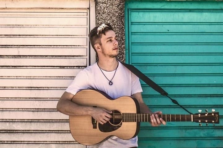 musician with guitar