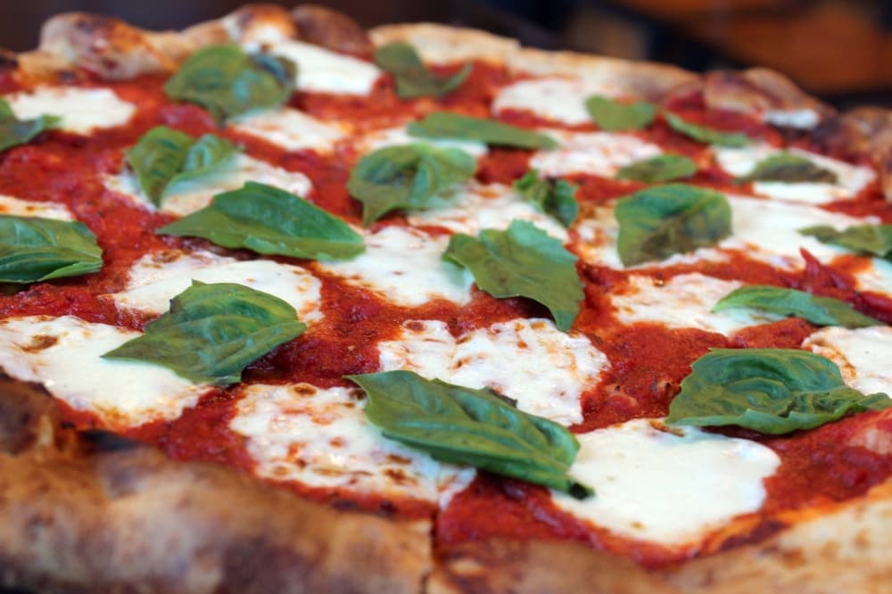 Margherita pizza.