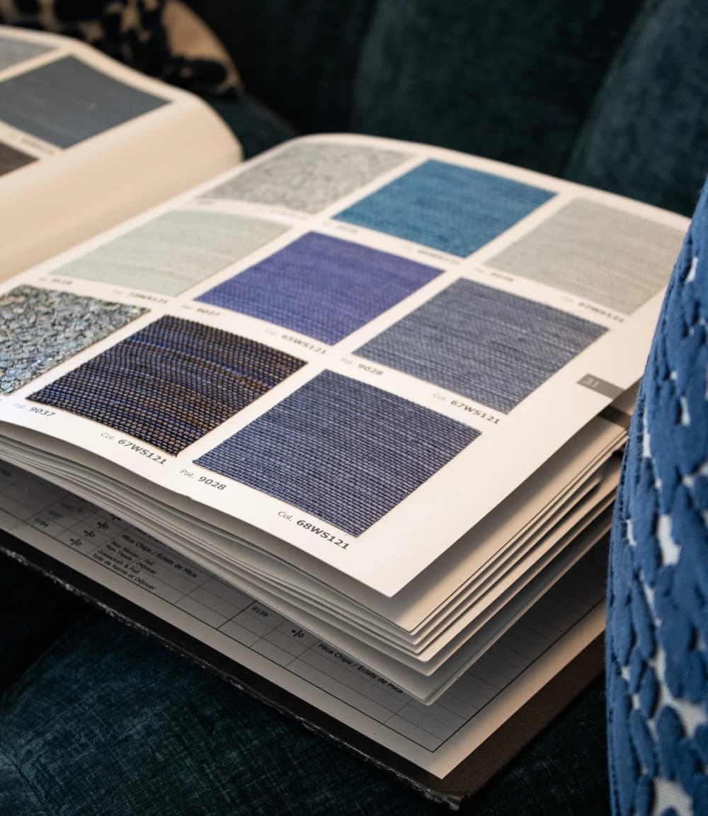 Book of fabric samples