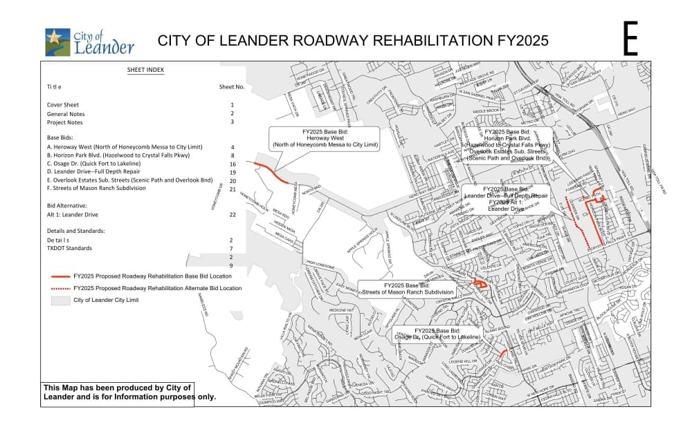 Leander approves $1.4 million contract for 2025 roadway rehabilitation