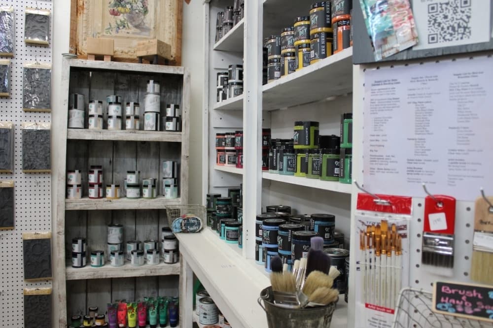 The Sanctuary also offers a selection of DIY paints and finishes. (Andrew Creelman/Community Impact)