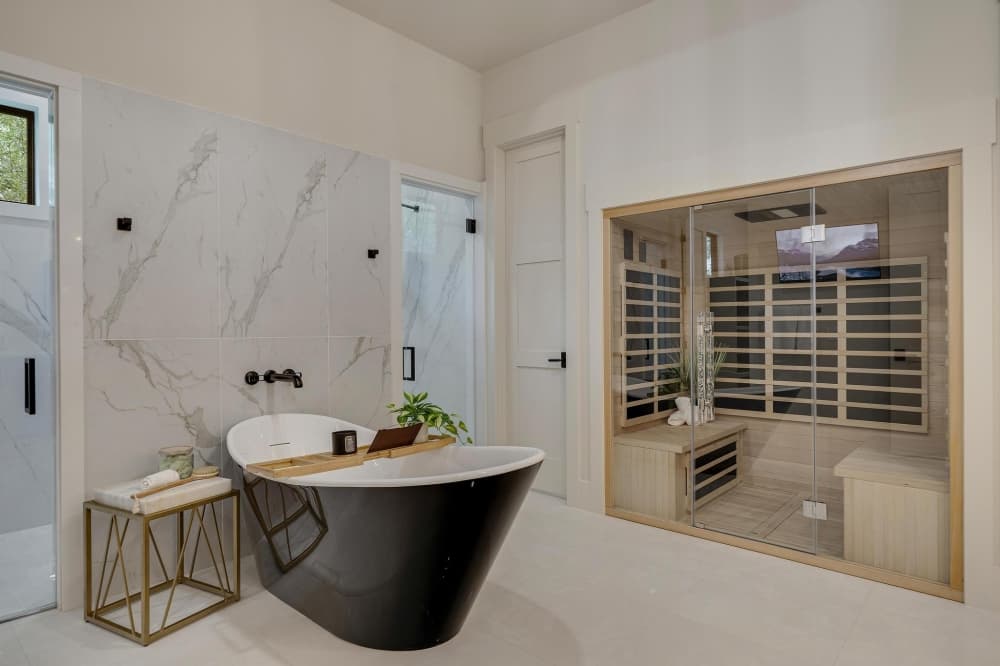 Luxury bathroom in $2 million-plus luxury home in San Antonio. 