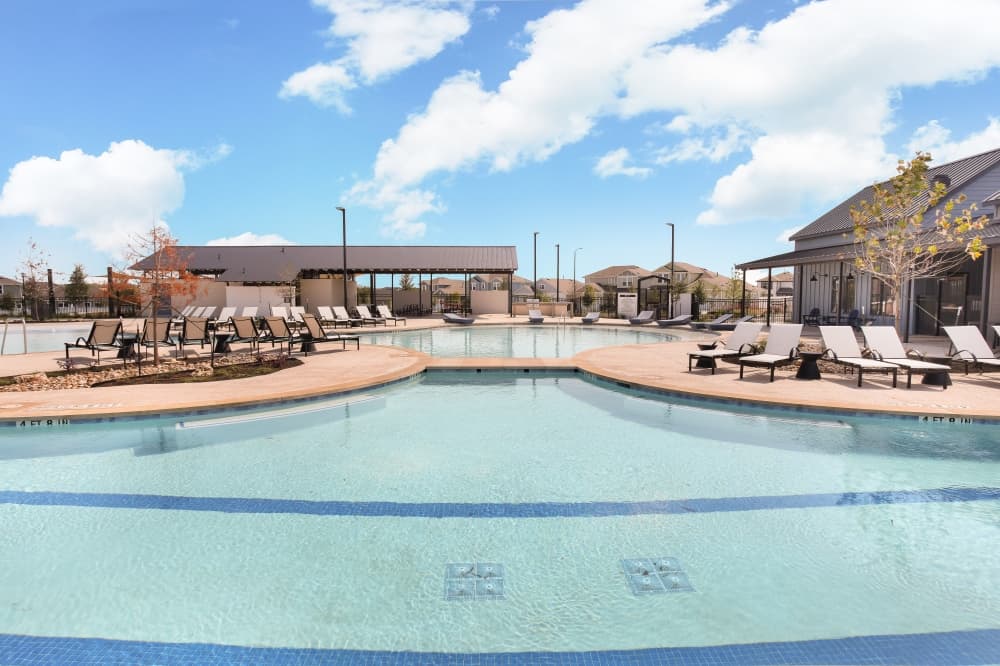 Large resort-style pool in community developed by Brohn Homes 