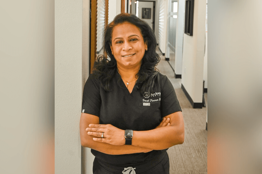 Dr. Parmar at Archway Dental in McKinney helps patients feel safe and heard no matter how long it has been since they last got dental services. 