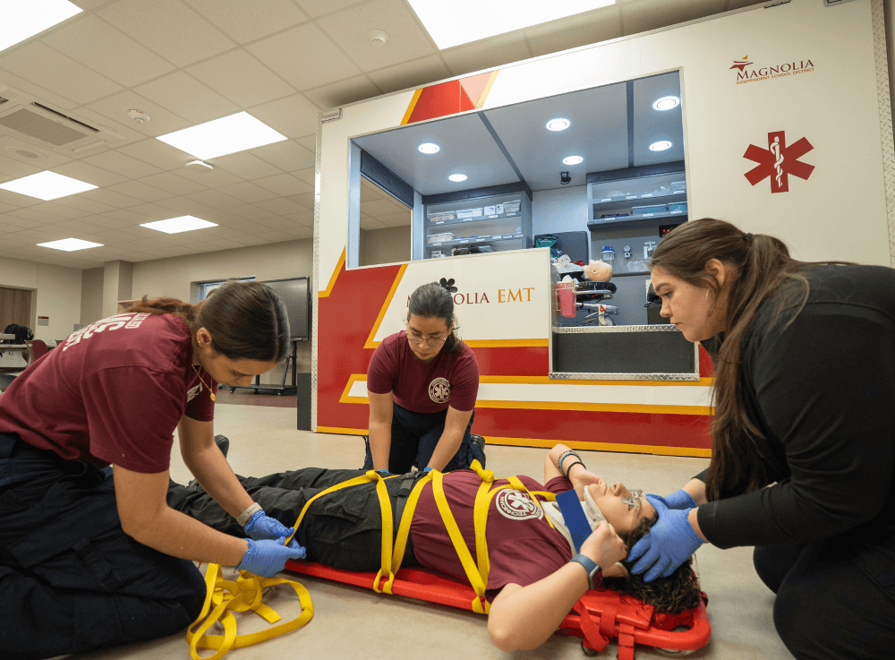 Students in Magnolia ISD CTE program
