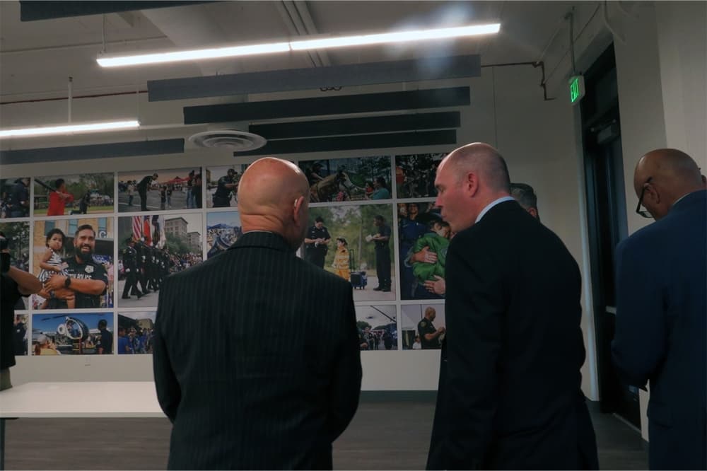 Houston Mayor John Whitmire in the new police station