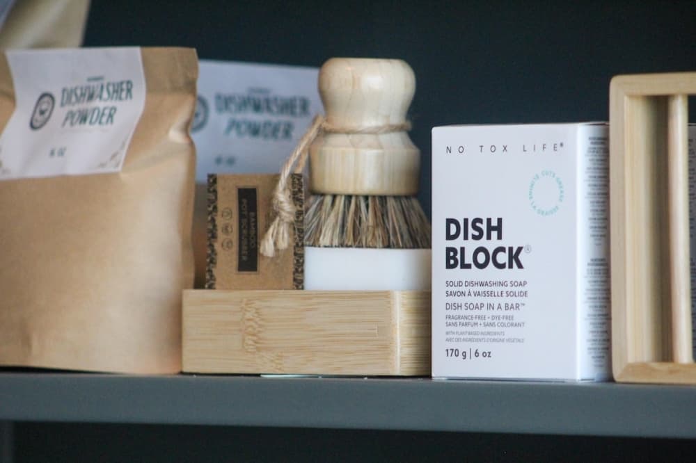 The refillery offers all-natural, non-toxic home goods, cleaners, and hygiene products, Owner Kelley Pacillas said. (Amira Van Leeuwen/Community Impact)