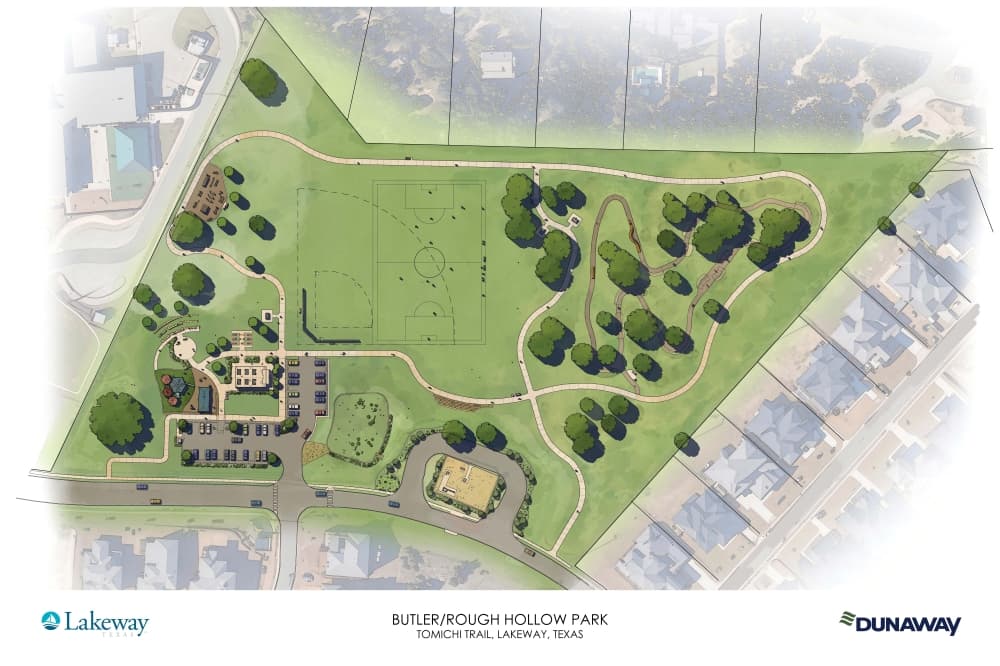 Officials at the meeting shared an up to date map of Butler Rough Hollow Park. (Courtesy city of Lakeway)