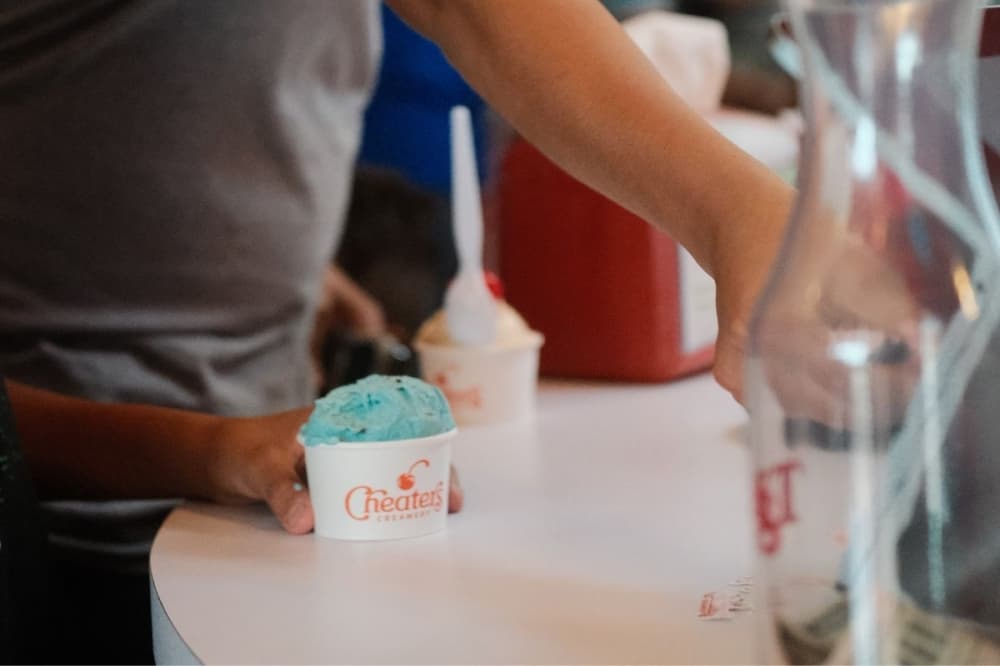 Along with the ice cream, the creamery offers milkshakes and cake sundaes. (Courtesy Cheaters Creamery)