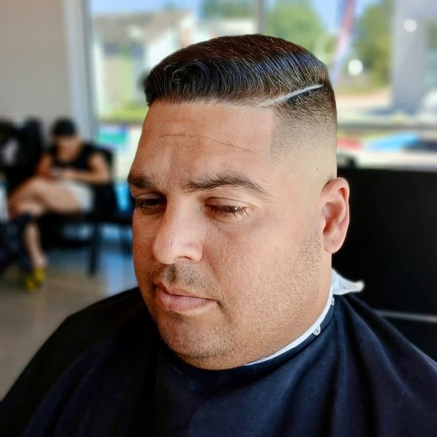 Man with new haircut