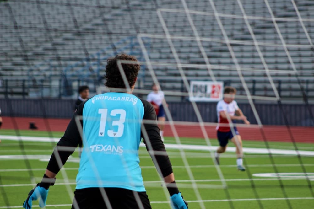 McKinney Chupacabras FC goalie in the net